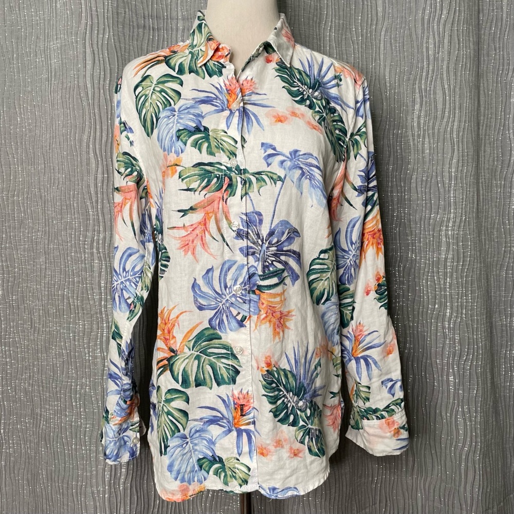 Tommy Bahama tropical linen button down shirt